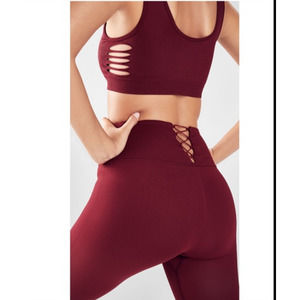 Fabletics High Waisted Seamless Rib Leggings NEW